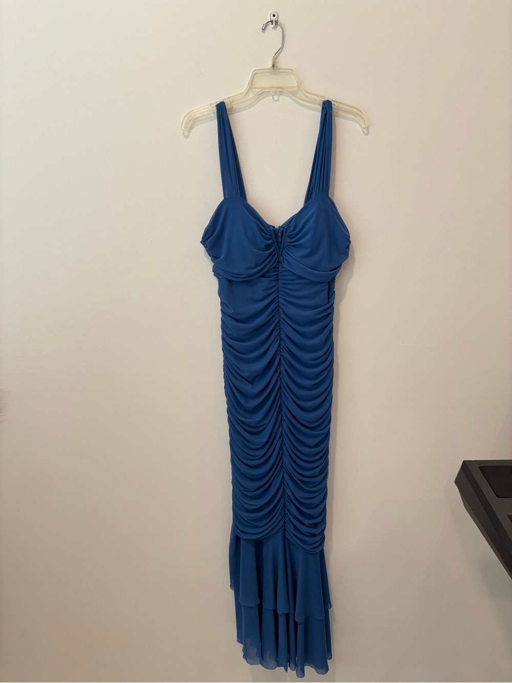 Selfie Leslie Royal Blue Ruched Maxi Dress